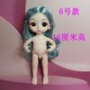 Muñeca de 6 pulgadas 16 cm para vestir con 13 articulaciones, cuerpo de 11 cm, modificación de maquillaje DIY Ob11, muñeca desnuda con accesorios de expresión, ropa de muñeca