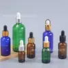 Botellas de aceites esenciales de alta calidad, estéticamente agradables y resistentes a la luz, disponibles en tamaños de 10 ml y 30 ml, con goteros, y botellas vacías para aceites esenciales