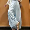 Pantalones Anchos de Encaje con Volantes y Parches de Estilo Casual para Mujer, Novedad Verano 2026 Ajuste Holgado Adelgazantes Petite Pantalones Casuales