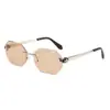 Gafas de Sol Polarizadas sin Marco para Hombres y Mujeres, Protección UV, Ciclismo, Conducir, Gafas de Sol a la Moda