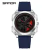 Reloj de Moda OFNS Esqueleto de Coche Rotación 360 grados Reloj para Hombre Tendencia Más Vendido Versátil para Estudiantes Reloj de Cuarzo