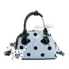 Bolsa de Mão com Bolinhas de Design Exclusivo para Mulheres 2026 Nova Moda Casual Bolsa Bowling Simples para o Dia a Dia Bolsa Transversal