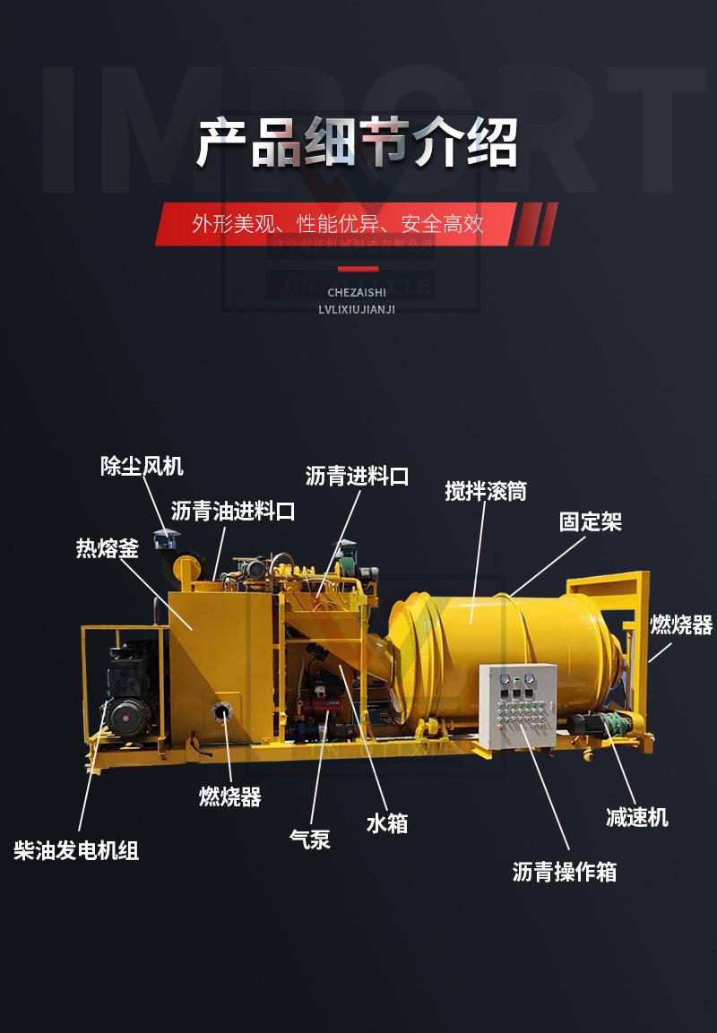 移动式沥青拌合机配置展示