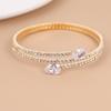 Europa e Estados Unidos joias da moda mais vendidas personalidade simples diamante brilhante multi-fileiras strass amor pulseira aberta pulseira feminina atacado