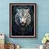 Suministro transfronterizo de Amazon Pintura de diamantes 5D lobo solitario atrapasueños carillón de viento DIY diamante completo pintura decorativa fábrica mayoreo