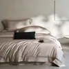 Itens Sortidos Classe A - Conjunto de Cama Minimalista de Cor Sólida em Cetim de Algodão de Fibra Longa, Capa de Edredom, Fronha, Conjunto de Quatro Peças 100% Algodão
