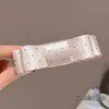 Novo Prendedor de Banana com Laço de Bolinhas em Cetim Feminino de Luxo para Penteado no Topo da Cabeça Prendedor de Cabelo com Temperamento
