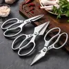 Tijeras para Huesos de Pollo de Acero Inoxidable de Alta Venta Transfronteriza, Mango Fuerte de Aluminio, Tijeras de Loto, Cocina, Cocina, Tijeras Gruesas para Barbacoa