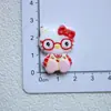 Gafas Brillantes Accesorios de Resina Gatito Kt Dibujos Animados DIY Joyería Infantil Pasador Caja de Almacenamiento Parche Adhesivo para Refrigerador