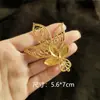 Base de ventilador redonda piezas de flor DIY estilo antiguo superficie de abanico de seda decoración pasadores mariposas metálicas materiales hechos a mano accesorios