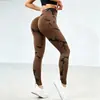 Pantalones de Yoga de Cintura Alta con Control de Abdomen y Levantamiento de Glúteos Color Durazno para Mujer, Largo Nueve Puntos, Ropa de Yoga Ajustada para Deporte y Fitness, Tie-Dye
