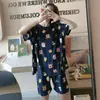 Pijama de Bienestar de Fábrica para Huérfanos de Mujer con Mangas Cortas y Shorts Conjunto Delgado de Ropa para el Hogar Verano Damas Mercancía de Remate Muestra Transpirable
