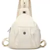 Mochila Nova da Moda 2025 para Mulheres, Bolsa de Peito em Tecido de Nylon Impermeável, Bolsa Transversal de Ombro Único Versátil Casual, Mochila Pequena