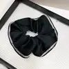 Novo Scrunchie Preto Retro de Luxo Leve Estilo Francês para Penteados de Coque, com um Design de Tecido de Alta Qualidade e Elegante