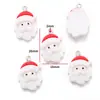 Serie Navideña de Resina DIY Colgante de Papá Noel Regalo Muñeco de Nieve Pulsera Llavero Colgante Decorativo W462