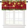 Cortinas Navideñas Populares de Temu Estampado de Muñeco de Nieve y Pino Material de Poliéster Cortinas Decorativas para Ventanas de Invierno Americano