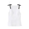 Roupas Europeias e Americanas Transfronteiriças Aliexpress Ins Popular Moda Casual Tops com Suspensório Decorados com Laço