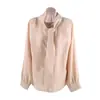 Camisa Versátil de Estilo Retro Elegante para Otoño 2026 con Decoración de Cinta, Top Holgado, Distribución para Transmisión en Vivo