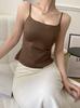 Camisola sin costuras de tirantes finos para transmisión en vivo, con almohadilla en el pecho, anti-exposición, para usar como prenda exterior, sujetador, ropa interior de belleza adelgazante de moda para mujer