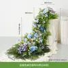 Mesa Cascata FloresDecoração Floral de Mesa para Banquete de Casamento Arranjo de Flores Artificiais Branco e Verde Cascata de Flores para Fundo de Casamento