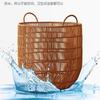 Cesto de Roupa Suja Tecido em Rattan Sintético Personalizado Estilo Ins Impermeável Cesto de Armazenamento de Roupa Suja Organização de Quarto Banheiro de Hotel Cesto de Lavanderia