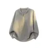 Suéter de Tricô para Homens, Outono e Inverno, Estilo Americano, Estilo Preguiçoso, Suéter Solto, Suéter Base Falso Duas Peças para Homens, Top Masculino