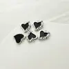 Aleación vintage dulce genial amor encaje lazo con colgante de diamante pendientes hechos a mano DIY accesorios de material para pendientes