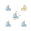 Dibujo Animado Lindo Aleación con Goteo de Aceite Pequeño Dinosaurio Colgante Accesorios para Joyería DIY Colgante Decorativo para Llavero Pulsera W547