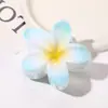 Pinza para el cabello de Plumeria con degradado de color, estilo dulce transfronterizo europeo y americano, para la parte posterior de la cabeza, pinza de tiburón, accesorios para el cabello al por mayor