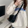 Bolsa Pequena de Nicho de Luxo Feminina 2026 Nova Moda Casual Preta de Ombro Transversal Versátil Bolsa Bolinho