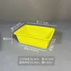 Caja de plástico rectangular sin tapa para artículos varios, tornillos, materiales, canasta, caja de almacenamiento colorida para jardín de infantes, marco pequeño para monedas de juego