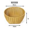 Prato de fruta semelhante a um rattan Tecido à mão Cesta de pão japonês Cesta de pão cozido no vapor Sala de estar Cesta de armazenamento doméstico Bandeja Binaural tecida de vime