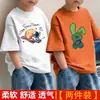 Roupas novas de verão para meninos, camiseta infantil de manga curta estilo coreano, top estiloso e versátil, camiseta de manga curta 100% algodão, camiseta da moda estilo japonês