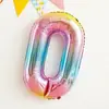 Balões de Filme de Alumínio Digitais Gradientes 'Fat' de 32 polegadas Decoração de Cena para Festa de Aniversário Infantil Arranjo Adereços para Fotos ao Ar Livre