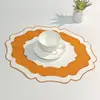 Novos Jogos Americanos de Linho Bicolor para Casa High-End Criativos Tapetes Isolantes para Restaurantes e Restaurantes Pequenos Frescos Jogos Americanos Atacado
