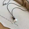 Collar colgante geométrico minimalista cepillado estilo coreano para mujer, diseño único y versátil, cadena para la clavícula, accesorio de moda y versátil para mujer
