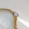 Anillo de Brazo Retorcido con Forma de Corazón y Diamante de Plata de Ley S925 para Mujer, Simple, con Forma de Corazón, Lindo, para Chicas Ins, Joyería de Anillo de Diamante Moissanita