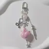 [Coroa de Coração] Miçangas Feitas à Mão Caseiro Delicado Coração Simples Chaveiro Fofo Guben Pingente Feito à Mão