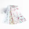 Papel de transferencia para decoración de uñas con cielo estrellado, encaje, rosa y patrones florales, encaje blanco vintage, degradado floral, decoración de uñas DIY