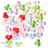 Cuentas de Amor Transparentes Frosted Acrílicas Material para Cadena de Teléfono Móvil Hecha a Mano con Cuentas Accesorios para Collares Pendientes Joyería
