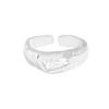 704 Anillo Estilo Coreano INS Nicho Diseño Lujo Ligero Textura Plisada Textura Micro-incrustado Zircón Plata Esterlina S925 Mujer