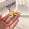 Pinza para el Cabello de Tulipán Rosa para Mujer, Pinza Lateral de Nuevo Estilo para Cabello Rebelde, Pinza de Pato Girly para Flequillo de Frente, Accesorio para el Cabello, Estilo Coreano