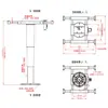Pernas de Mesa Pneumáticas Elevatórias para RV Deslizantes em Quatro Direções Tatami Mesa de Chá de Três Seções Mesa de Jantar Acessórios de Modificação Ajustáveis