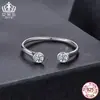 Anillo Abierto de Plata de Ley S925 Aifula Moda para el Trabajo Moissanita Anillo Ajustable Anillo al por Mayor Joyería para Manos