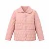 Al por Mayor en Stock Chaqueta Ligera de Algodón para Mujer Otoño/Invierno Solapa Pequeña Puntada de Calabaza Bolsillos Horizontales Chaqueta de Algodón para Viajes Ropa de Abrigo
