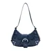 Versión Coreana Bolso de Mano de Nicho de Moda Bolso Dumpling para Mujer Invierno 2025 Nuevo Elegante Bolso de Hombro Cruzado con Remaches