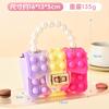 Bolsa de Mão de Princesa de Silicone Pérola Bolsa Infantil Fofa para Moedas Mochila Infantil Educativa para Alívio de Estresse