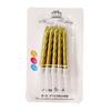 Fábrica de tinta de ouro 10 velas de aniversário roscadas tiranos locais festa bolo de aniversário velas criativas atacado