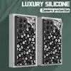 Funda de teléfono impresa pintada al por mayor no en blanco y negro pequeña floral de cristal adecuada para Samsung S25/S26 Ultra