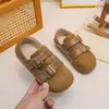 Zapatos Mary Jane para niños de primavera y otoño, punta redonda, cómodos, nuevo estilo 2026, con doble correa de velcro, diseño retro, versátiles, corte bajo, zapatos de una sola pieza para niñas